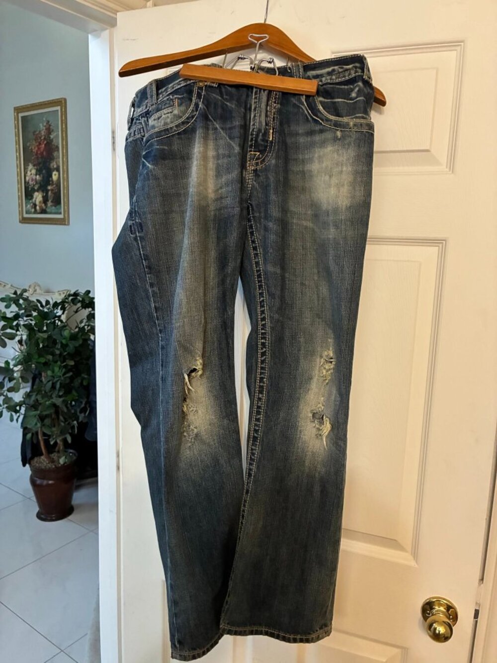 Mek Denim Distressed Denim Jeans